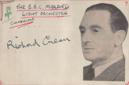 Richard Crean BBC Midland Light Orchestra Old Hand Signed Autograph - Sänger Und Musiker