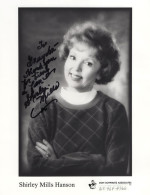 Shirley Mills Hanson Of Temple Large 10x8 Hand Signed Photo - Actors & Comedians