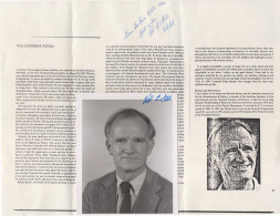 Val Logsdon Fitch American Nuclear Physicist Hand Signed Photo & MORE - Erfinder Und Wissenschaftler