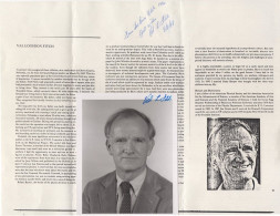 Val Logsdon Fitch American Nuclear Physicist Hand Signed Photo & MORE - Inventeurs & Scientifiques