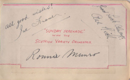 Ronnie Munro BBC Scottish Variety Orchestra WW2 Kay Cavendish Autograph S - Chanteurs & Musiciens