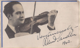 Albert Sandler WW2 1942 BBC Violinist Radio Old Hand Signed Autograph - Singers & Musicians