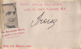 Troise & His Banjoliers Antique Hand Signed Autograph - Cantanti E Musicisti