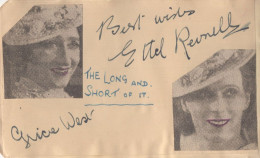 Ethel Revnell & Gracie West The Long & Short Of It Signed Autograph - Actors & Comedians