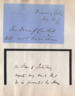Victorian Dean 2x Hand Written 1800s Letter Top Invitations - Acteurs & Comédiens