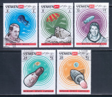 Yemen (Kingdom) 1969 Mi# 645-649 A Used - Apollo 7 / Space - Jemen