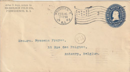 Etats-Unis - LETTRE : Entiers Postaux - De Providence Le 16/02/1903 Pour La Belgique - Cartas & Documentos