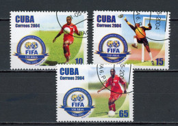 CUBA -  100 ANS DE LA FIFA  N°Yt  4169/4171 Obli. - Oblitérés