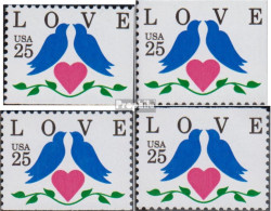USA 2073Do,Du,Eor,Eru (kompl.Ausg.) Postfrisch 1990 Grußmarken - Unused Stamps