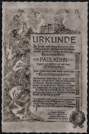 D-37447 Wieda - Urkunde "Paul Kühn"  Hexentanzplatz - Berghotel "Stöberhai" - Osterode