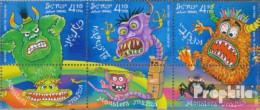 Israel 2707-2709 Dreierstreifen (kompl.Ausg.) Mit Tab Postfrisch 2019 Monster - Unused Stamps (with Tabs)
