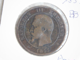 France 10 Centimes 1855 BB Ancre (266) - 10 Centimes