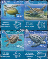 Israel 2503-2506 Paare (kompl.Ausg.) Postfrisch 2016 Meeresschildkröten - Nuevos (sin Tab)