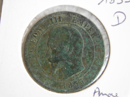 France 10 Centimes 1855 D Ancre (267) - 10 Centimes