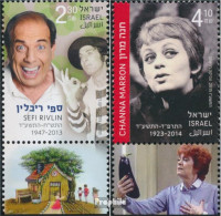 Israel 2498-2499 Mit Tab (kompl.Ausg.) Postfrisch 2015 Schauspieler Und Entertainer - Nuovi (con Tab)