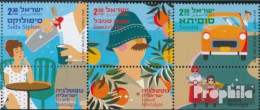 Israel 2495-2497 Dreierstreifen (kompl.Ausg.) Mit Tab Postfrisch 2015 Nostalgie - Unused Stamps (with Tabs)