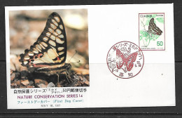 JAPON 1977 FDC PAPILLONS  YVERT  N°1220 - Papillons