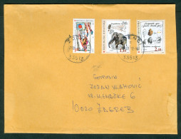 Croatia 1997 Archaeology Fossil Elephant Snail Letter Mich 436 437 - Covers & Documents