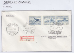 Greenland Registered Letter Gronlands Postkantor Alborg Ca 7.4.1973 (KG151) - Estaciones Científicas Y Estaciones Del Ártico A La Deriva