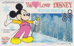RARE Télécarte JAPON / 110-28190 - DISNEY - MICKEY MOUSE ** WINTER FESTIVAL / HOME VIDEO ** - JAPAN Free Phonecard - Disney