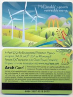 McDonald's U.S.A., Carte Cadeau Pour Collection, Sans Valeur, # Md-42,  Serial 6084, Issued In 2012 - Cartes De Fidélité Et Cadeau