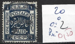 PALESTINE 20 Oblitéré Côte 2 € - Palestine