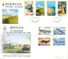 3 FDC Del 1993. - Bermudas