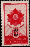 ROMANIA 1952 ORDER OF COUNTRY DEFENSE STAMP WITH OVERPRINT MI No 1340 MNH VF!! - Ongebruikt