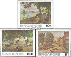 Singapur 257A-259A (kompl.Ausg.) Postfrisch 1976 Gemälde - Singapore (1959-...)