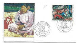 PAUL GAUGUIN. Timbre "Joyeusetés"  Paul Gauguin.(voyage De Gauguin à Tahiti 1891-1893) FDC - FDC