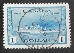 CANADA YT 218 OBLITÉRÉ "DESTROYER IROQUOIS" ANNÉES 1943/1948 - Used Stamps