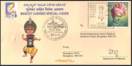 India 2024 Mascot Carried Cover,Yakshagana, Culture, Tradition, Unusual Mail (**) Inde Indien - Lettres & Documents