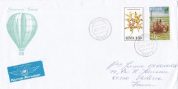 KENYA -1997--Lettre De NAIROBI  à  VEDENE-84 (France)- Timbres Fleurs + Rhinocéros  Sur Lettre ....cachet - Kenya (1963-...)