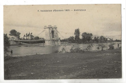 Andrézieux-Bouthéon (42) : Les Ruines Du Pont Suspendu D'Andrézieux Après L'inondation D'octobre En 1907 (animé) PF - Andrézieux-Bouthéon