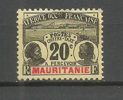 MAURITANIA COLONIA FRANCESA TAXE IMPUESTOS YVERT NUM. 12 NUEVO SIN GOMA - Unused Stamps