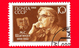 RUSSIA - Usato - 1988 - Centenario Della Nascita Di M.S. Shaginyan (1888-1982) - 10 - Oblitérés