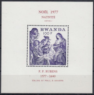 RWANDA Block 83,unused (**) Christmas 1977 - Unused Stamps