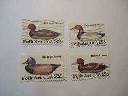 UNITED STATES USED  4  STAMPS  BIRD BIRDS DUCKS - Entenvögel