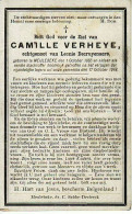 Doodsprentje Oorlogsslachtoffer Camille Verheye Meulebeke 1866-1918 - Religion & Esotérisme