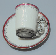 -JOLIE TASSE & SOUS TASSE PORCELAINE BAVARIA Monture Régule COLLECTION VITRINE   E - Bavaria (DEU)