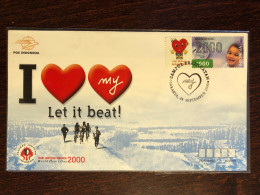 INDONESIA SPECIAL COVER AND CANCELLATION 2000 YEAR CARDIOLOGY HEART HEALTH MEDICINE STAMPS - Indonesia