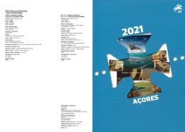 2021- AZORES  -CARTEIRAS ANUAIS 2021–YEAR PACK-PRUEBAS COLOR  NUMERADA- SELLO Y HB EUROPA +TODOS LOS SELLOS Y HB 2021 - 2021