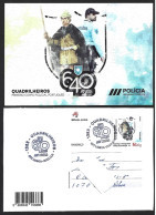 Police. Entire Postcard Celebrating The 640th Years Of Quadrilheiros, Police Of Portugal. Polizei. Komplette Postkarte Z - Polizia – Gendarmeria