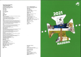 2021- MADEIRA  -CARTEIRAS ANUAIS 2021–YEAR PACK-PRUEBAS COLOR  NUMERADA- SELLO Y HB EUROPA +TODOS LOS SELLOS Y HB 2021 - 2021