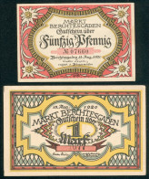 Notgeld Lot 3 Scheine Berchtesgarden, Leobschütz 1920, 1922 - Sonstige & Ohne Zuordnung