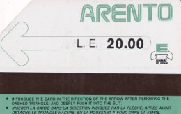 EGYPT(Urmet) - ARENTO Green Arrow L.E. 20(reverse Technicard/Polaroid S.p.A.), Tirage 80000, Used - Egipto