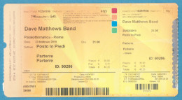 Q-4500 * DAVE MATTHEWS BAND - PalaLottomatica, Roma (Italy) - 23 Febbraio 2010 - Concert Tickets