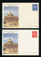 VATICANO STATO DELLA CITTA' DEL VATICANO 2 CARTOLINE POSTALI L. 20  L.35 NON VIAGGIATE - Enteros Postales