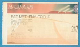 PAT METHENY GROUP - Auditorium Parco Delle Musica, Roma (Italy) - 17 Luglio 2010 - Concert Tickets