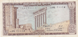 LEBANON 1 LIRE LIVRE 1971 P-61b EF++ - Libanon